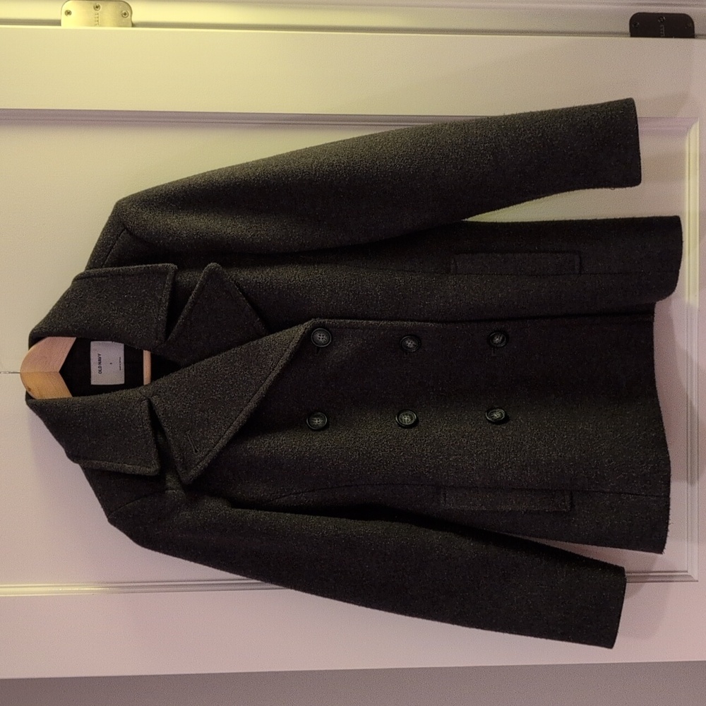 Old Navy Pea Coat, Size Small, Dark Grey